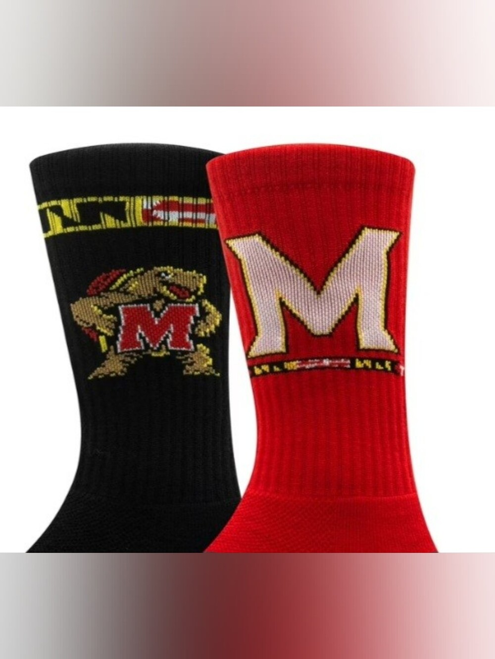 Strideline Maryland Terrapins 2 Pack Crew Socks